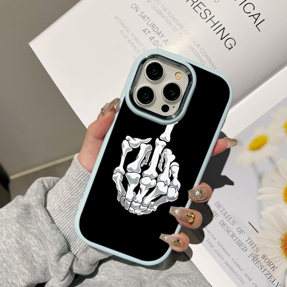 Ae80 Gesture Greeting Design Art Phone Cases for Samsung A13 A32 A53 A04e A54 S23 S24 Ultra Infinix Hot 40i Huawei Metal Camera Protective Back Cover