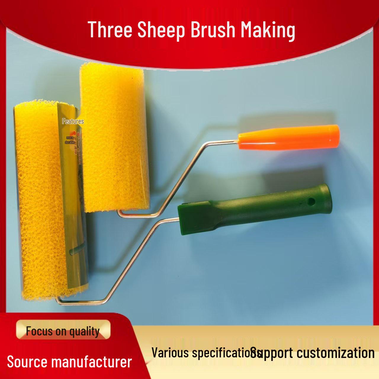

Embossed Flocking Roller Brush - 4, 6, 8 inch Sizes for Large, Medium, Small Patterns Large Pattern; Small Thumb [1000 pcs]; Sponge
