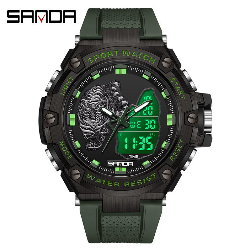 Sanda Sports Men s Model 3173 Luminous Waterproof Multifunction Wristwatch