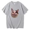 Cat Meme Style Women's Short Sleeved Tshirt with Fun Patternscomfortable and Soft Casual Tshirtfun Daily Wear Tshirt