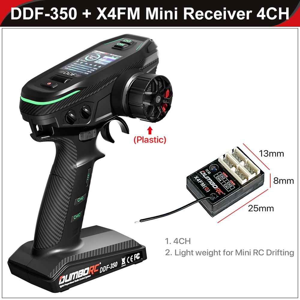 

DUMBORC 2.4G 10CH Digital Radio Remote Controller DDF-350 Transmitter with Receiver for RC Car Boat Tank LCD FHSS System