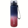 1pc, 500ml/650ml/1000ml Portable Sports Fitness Travel Water Bottle, Water Bottle, Gradient Color Plastic Drinking Bottles