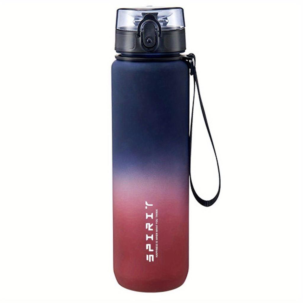 1ks, 500ml/650ml/1000ml přenosná sportovní fitness cestovní láhev na vodu, láhev na vodu, barevné plastové láhve na pití s přechodem