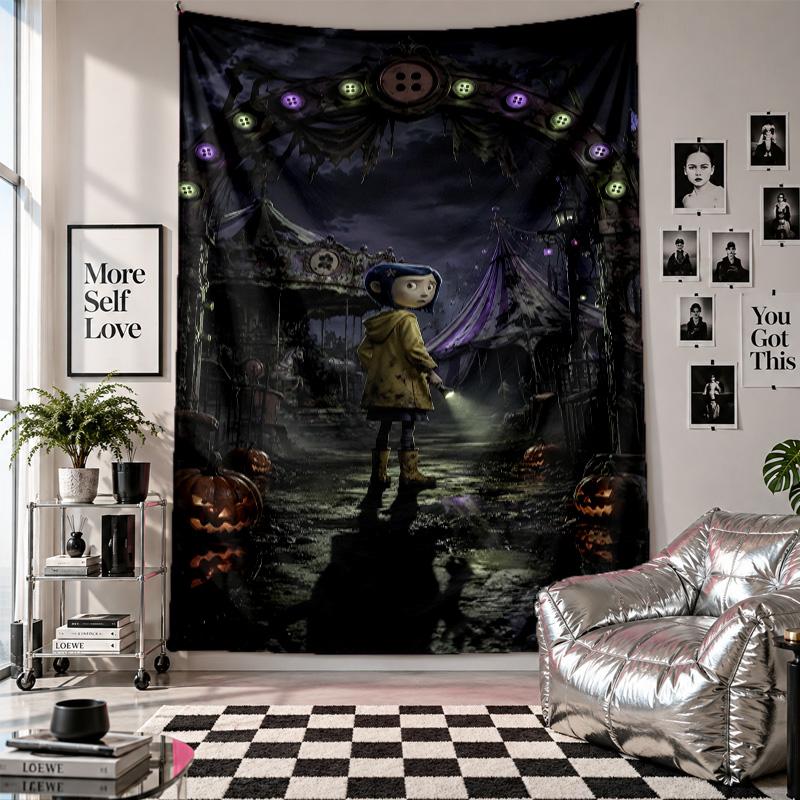 Wall TapestryCoraline Other Mother Art Hanging Cloth Decorative Background Cover for Room Decoration