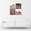 Impression sur toile, Ensemble de coquelicots rouges