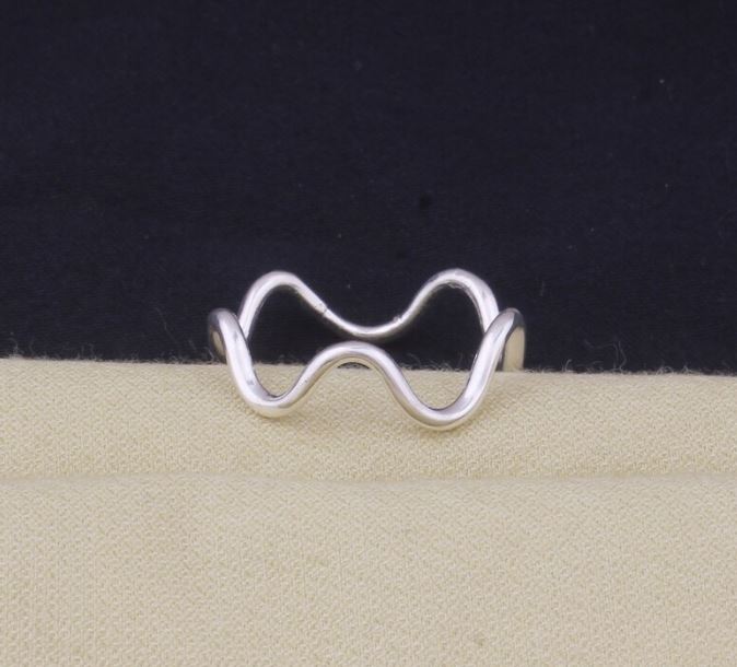Wave Stacking Ring Solid 925 Sterling Silver Minimalist Midi Ring ,925 Sterling Silver Stack Ring, Minimalist Rings, Silver Jewelry Gift Her