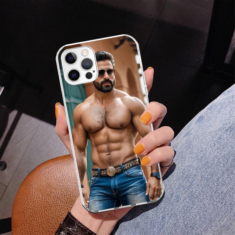 Sexy Muscle Man Gay Fitness Phnoe Case for Iphone 17 Air 16 16E 11 12 13 Mini 14 Plus 15 Pro Max 7 8 + SE 2020 Phone Cover Coque