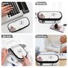 Pencil Bag Zipper Closure Large Capacity Strong Polyester Fabric with Main Compartment Mesh Pocket and Pen Slots for Students