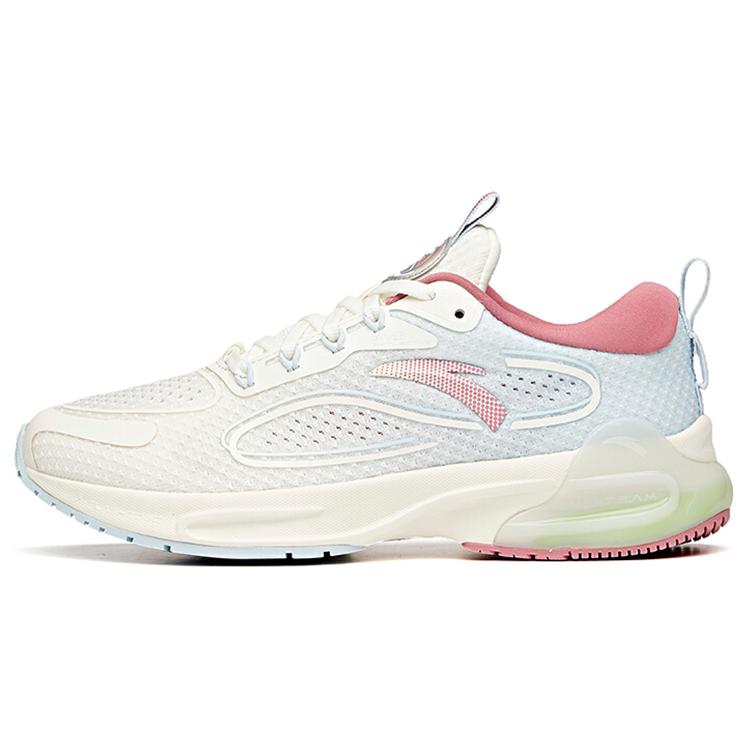 New ANTA Tron 1.0 Running Shoes Women's Low Top Ivory White/Light Azure 122115586-4