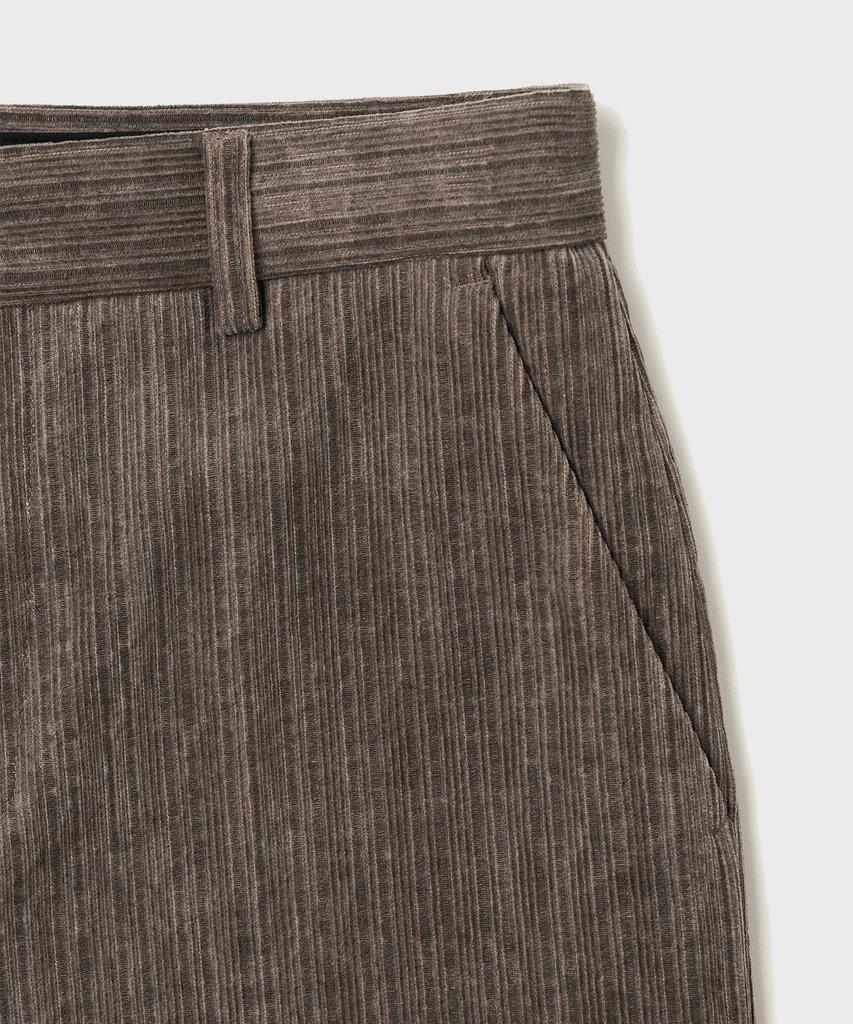 JUAN HOMME Corduroy Wide Trousers (Khaki)