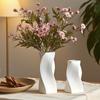 Home Decor Flower Vase Wave Pattern Irregular Vases Pots Hydroponic Bottle  Office Decoration