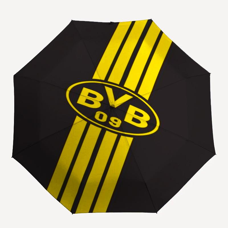 Borussia Dortmund Theme Automatic Umbrella, Lightweight & Portable, 8 Rib, Perfect for Outdoor Travel, Birthdays, Christmas, Gifts.