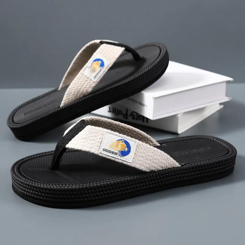 Cool Summer Slippers Flip Flops Men  Soft Comfortable Beach Sandals Outdoor Fashion Anti Slip Wear Flat Bottom Casual Shoes