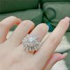 Elegant Sunflower Pearl Open Ring for Women - Stylish Luxury Valentine's Day Gift