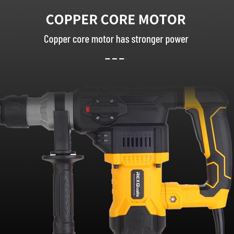 Industrial Grade Electric Hammer Drill: Multi-Functional, High-Power, Household Impact Drill with Safety Clutch for Concrete
