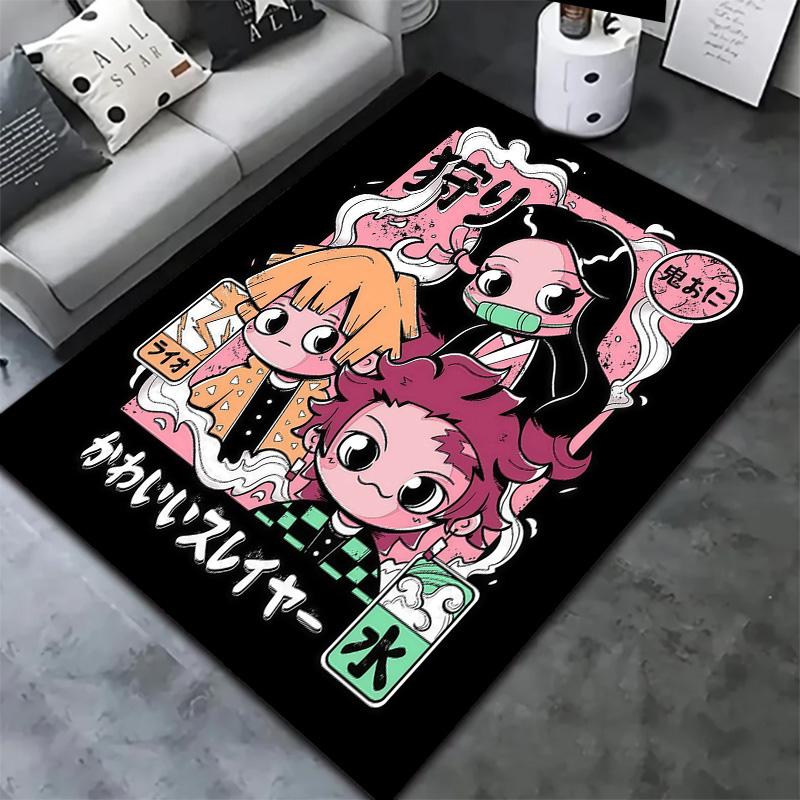 Demon Slayer Carpet Rug For Living Room Bedroom Home Sofa Decoration Kids Play Nonslip Floor Mat