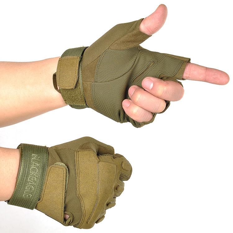 Tactical Gloves Men Half Finger Black Hawk Mountaineering Fitness Protection Army Fans Fighting Outdoor Cycling Gloves Men