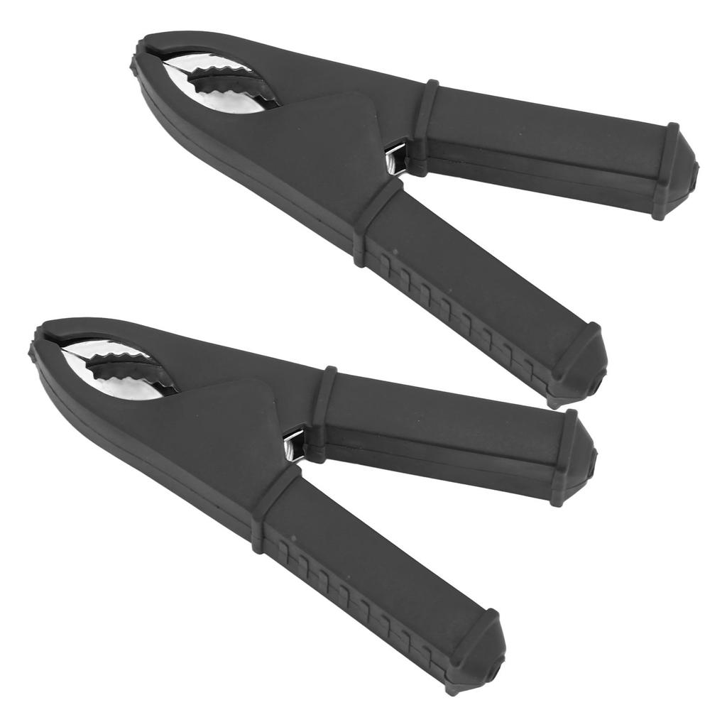 2 Pcs Insulated Clip 100mm All Copper Battery Electrical Test Insulation Clip Spring Clip Alligator ClipBlack