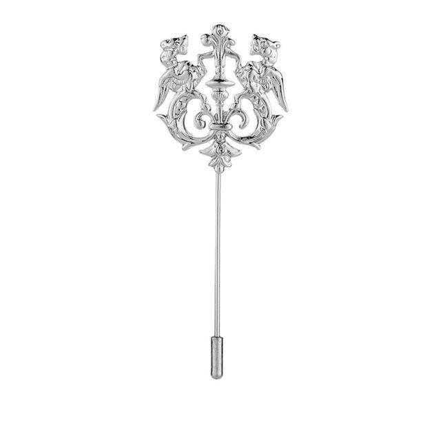 Aslsaw Multi-Styles Lange Nadeleinführungskappe Metallbrosche Pin Anzug Hemd Kragen Pins Corsage Broschen für Männer und Frauen