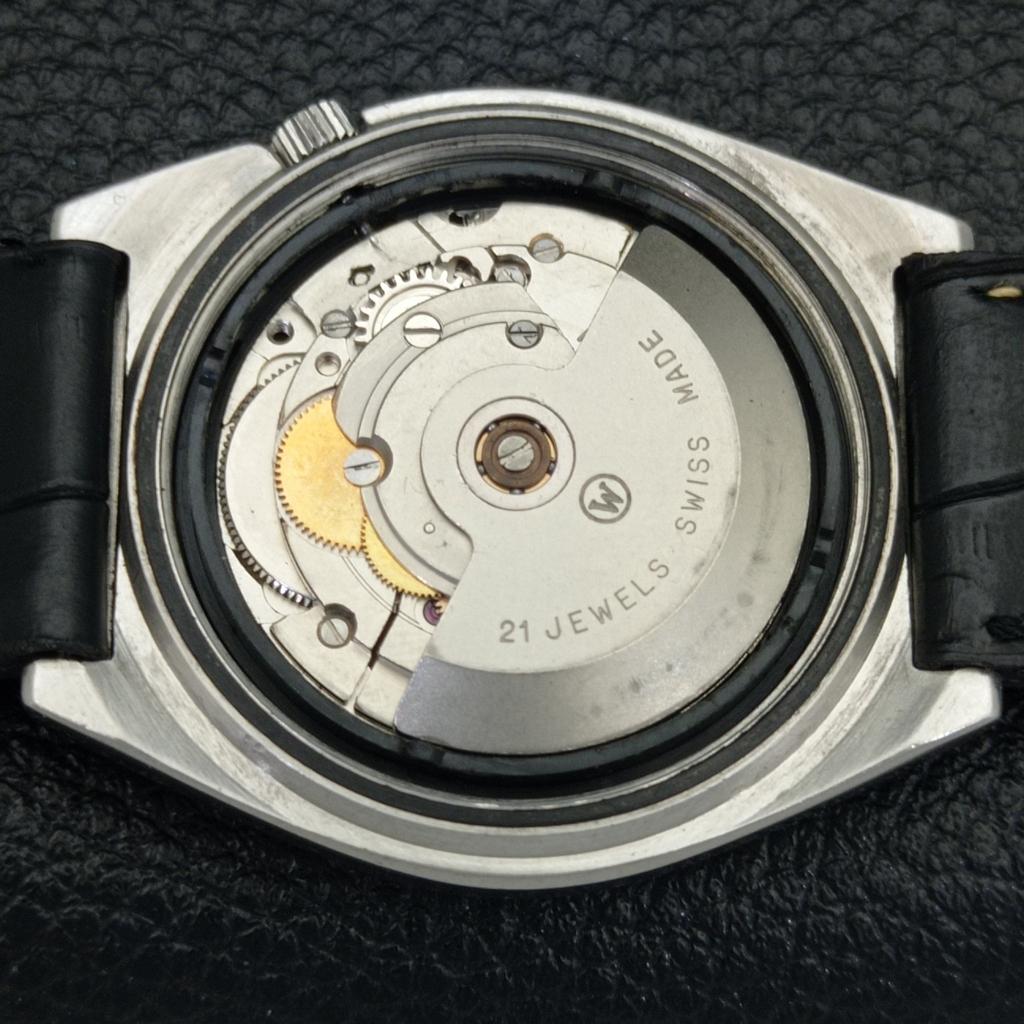 VINTAGE WEST END WATCH CO AUTOMATIC SWISS MENS BLACK COLOR DIAL WATCH a700150-5 R201-a700150