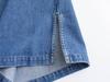 2024 Sommer Damen Gewaschenes Blaues Denim Lockeres Hemd und Jeans Set