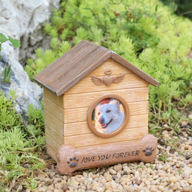 Memorial Urns for Pet Cremation Ashes Box Ashes Container Pet Memory Keepsakes Resin Cats Cremation Box for Small Animal