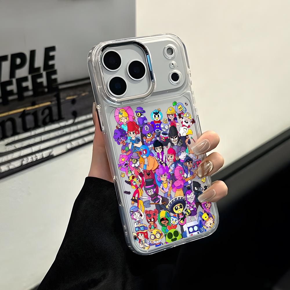 

Cartoon Stars Leons S-Spike Phone Case for Apple iPhone 17 Air 16 16e 15 14 13 12 11 Pro Max X Xs XR 8 Plus Luxury Clear Cover iPhone 15 Pro