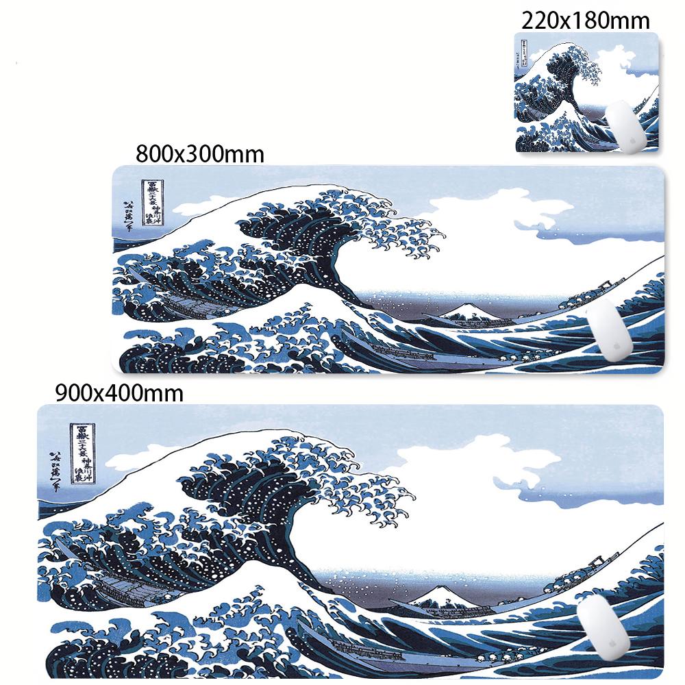 Anime Deskmat Japan Great Waves Large Mouse Pad Desktop Accessories Mousepad Gamer Desk Mat Game Mats Gaming Mause Office Pads