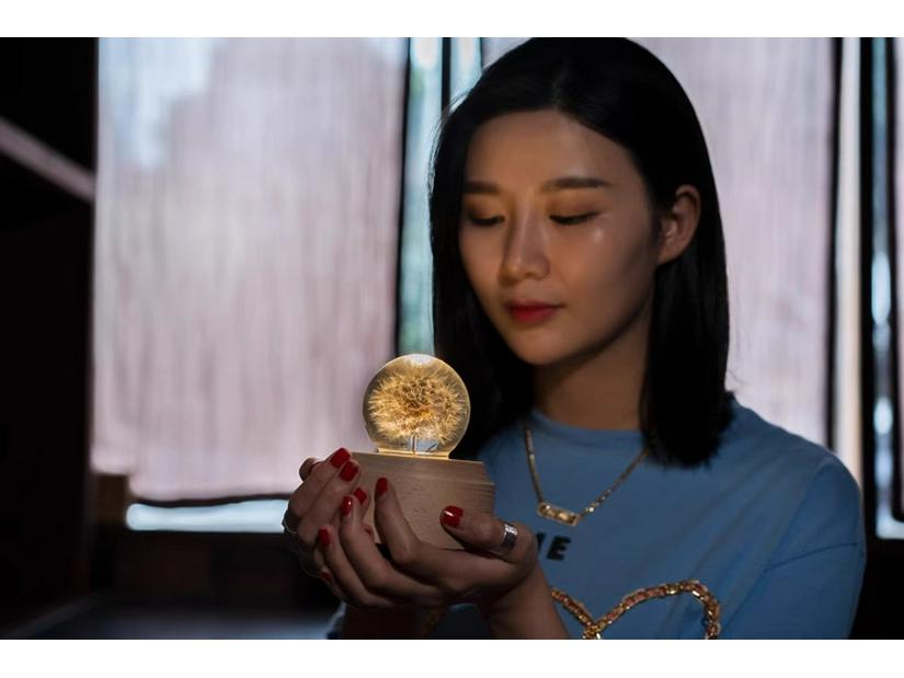 Crystal Ball Music Box Night Light: Multi-Pattern Warm Decor & Gift