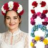 Vintage Floral Headband Romantic Bohemian Hair Accessories Colorful Artificial Flower Crown  Party