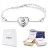 Silver Bracelet Heart With Cat Little Heart Cat Kitten In Heart Silver 925