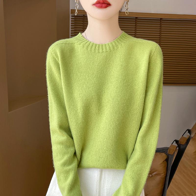 100% Pure Wool Loose Knit Fashion Sweater - Cashmere Thickened Pullover for Autumn/Winter.