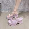 Slippers Versatile Gentle Temperament Fashionable Thick-soled Beach with Cool Slippers Women's Summer 2025 New Skirt Sandals