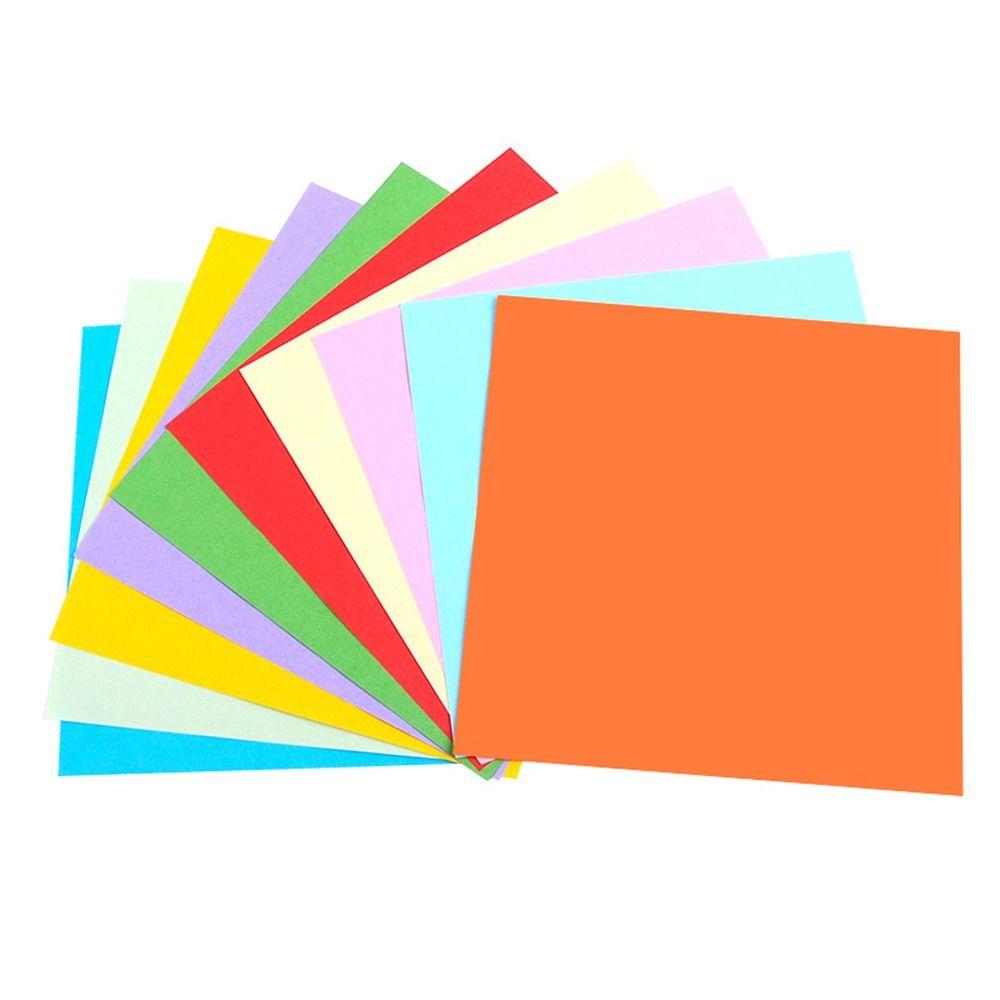100Pcs Solid Color Square Origami Paper Double Side Handmade Scrapbooking Craft Decor