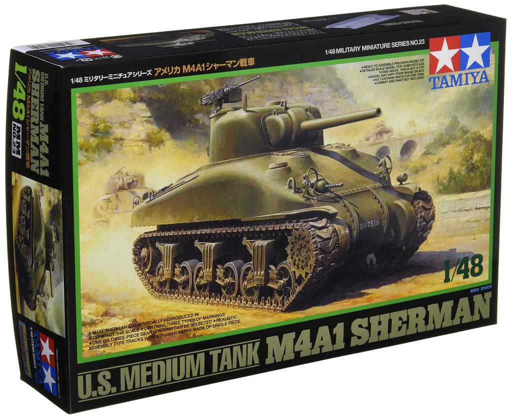 Tamiya Military Miniature Series 23 US Army M4A1 Sherman Tank Plastic Model Kit 32523 1/48 No.