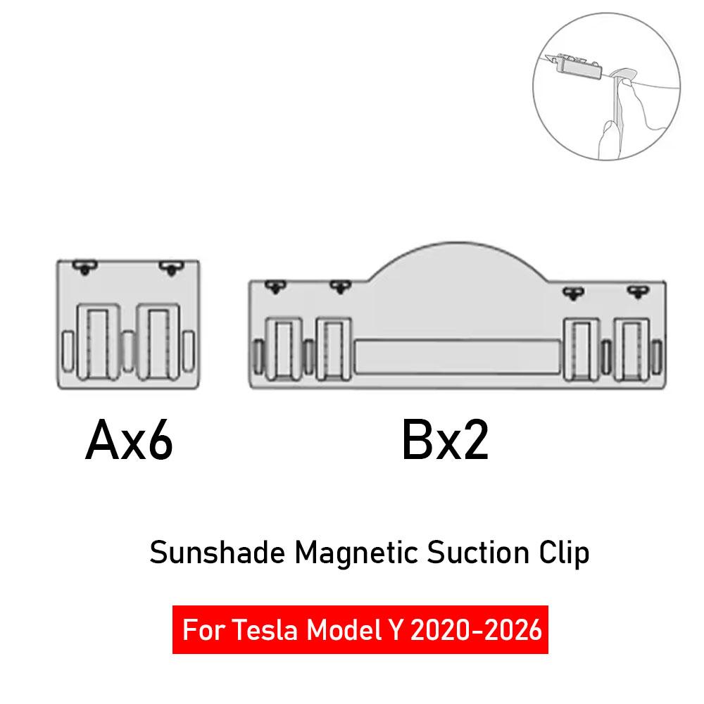 2026 Für Tesla Model Y Juniper Sonnenschutz Magnetischer Saugnapf Sonnen dach Wabenmuster Sonnenschutz Modell 3 Highland Dachfenster Zubehör