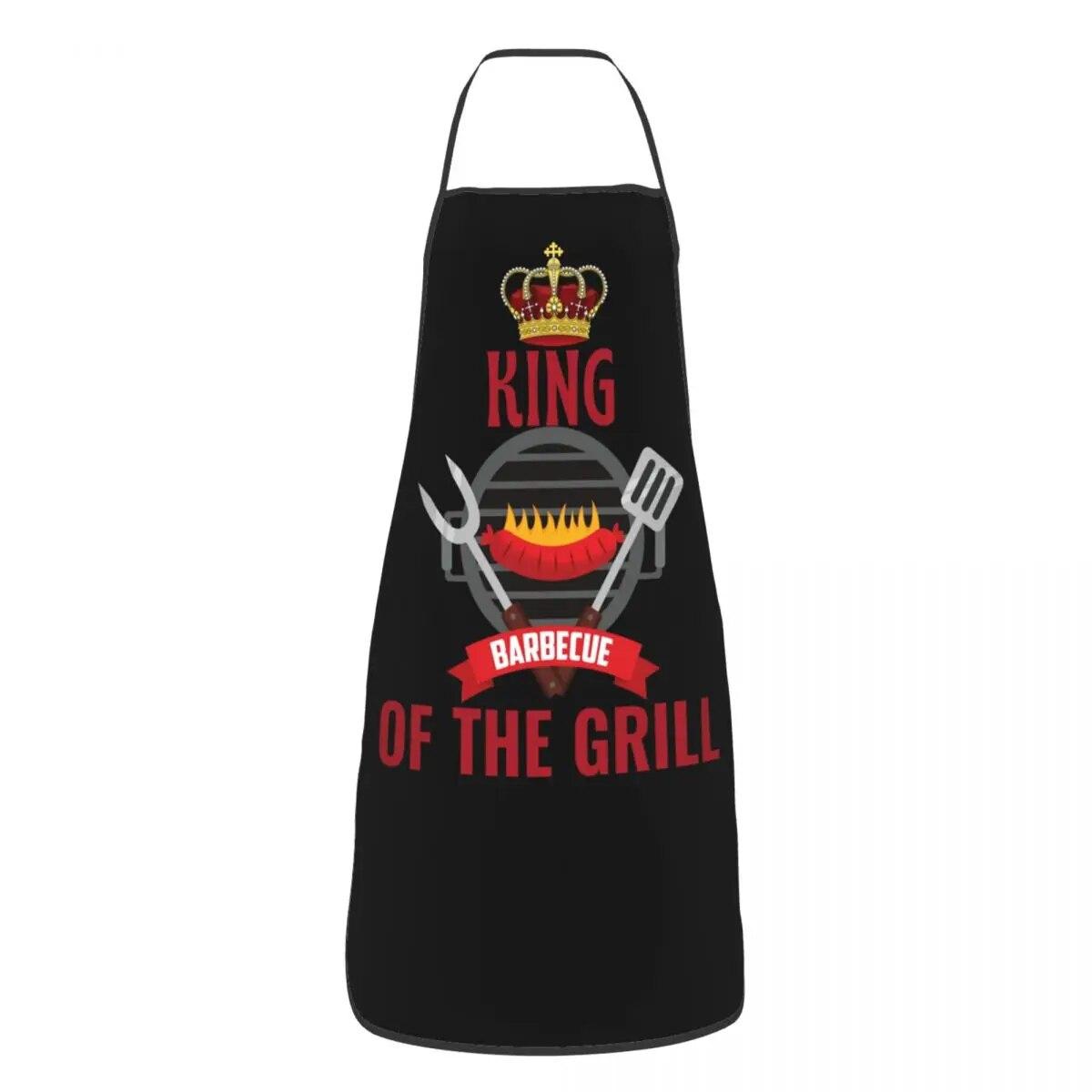 

Фартук-нагрудник для барбекю Master King Of The Grill для женщин и мужчин, унисекс, для шеф-повара, для любителей барбекю, для приготовления пищи, выпечки, садоводства