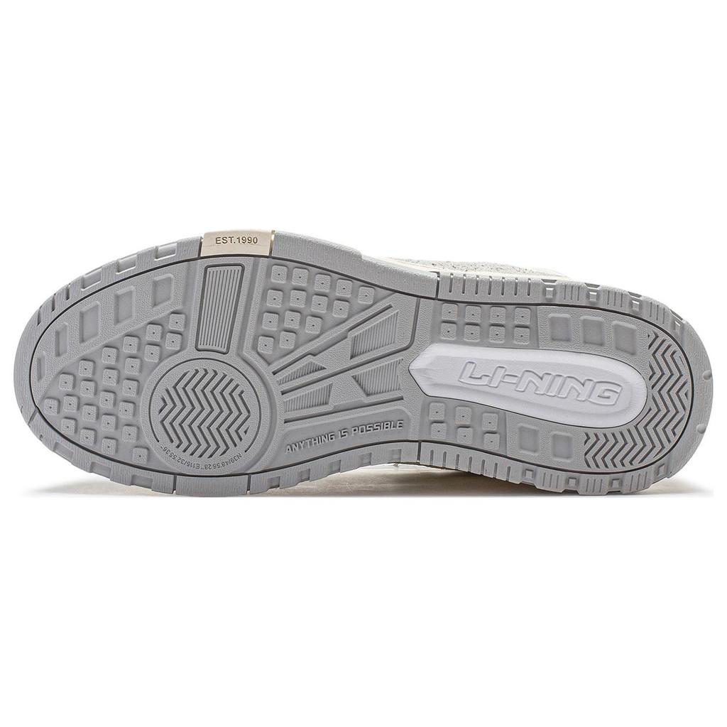 New LiNing Wave MID Anti Slip Wear Resistant Mid Top Casual Shoes Men's White Gray AGCT497-2