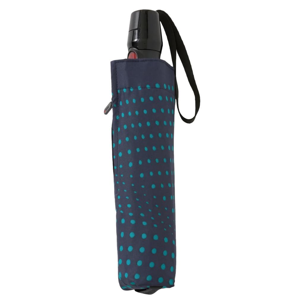 Knirps Folding Umbrella with Automatic Safety System T.220 One-Touch Open/Close (Difference Navy)