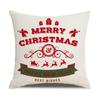 Red and Black Plaid Christmas Pillow Case Linen Print Home Lumbar Support Office Cushion