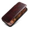 Magnetische Klapp-Brieftaschenhülle für iPhone 12/13 - Ölwachs-Leder, Magnetisches Laden, Kompatibel mit Apple 16/17 Pro Max