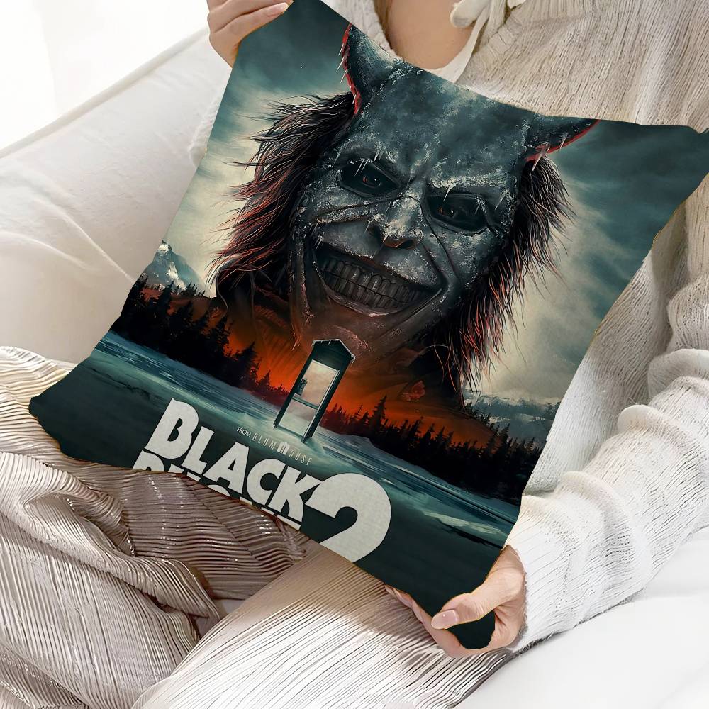 Horror Movie TThe Black Phone Cushion Cover Inches Farmhouse Decor Home Throw Pillow Covers For Couch Decorations