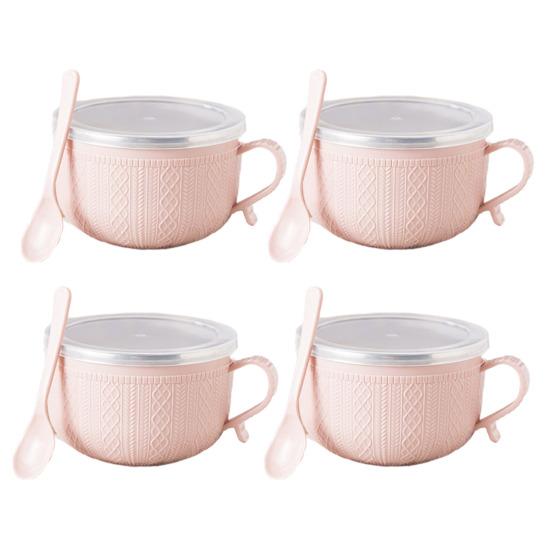 Microwave Ramen Bowl with Handles Stainless Steel Lunch Box Insulated Food Container for Noodles & Soup Large Capacity Bento Tumbler