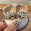 Freeclip Earphones Drill Buckle Ear Clip Earphones Decoration Flower Accessories Stud Earrings Women'S Light Luxury Premium Ear Accessories