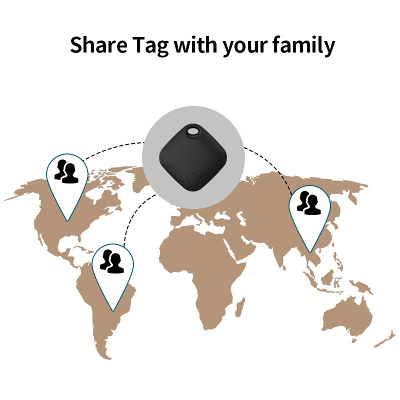 Work with Apple Find My Smart Bluetooth GPS Tracker Anti Lost Reminder Device MFI Rated Locator Car Key Pet Kids Finder 1/ 2pcs