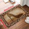 Leopard Print Mat 1pc Machine Washable Soft Rug for Living Room Bedroom Nursery Entrance Outdoor Terrace Garden Carpet