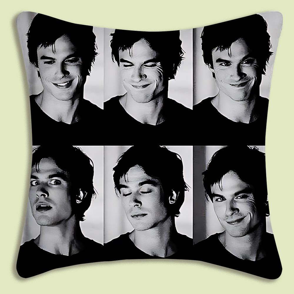1pc Damon Salvatore Pillow Set Vampire Diaries Pillowcase Sofa Decoration Home Double Sided Printed Cute Cushion Cover
