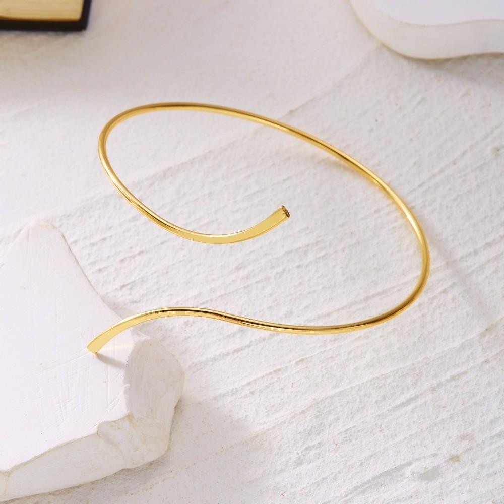 Fashion Alloy S-shaped Ankle Chain Curved Shape Geometric Twisted Anklets Adjustable Vintage Style Foot Jewelry Gift