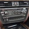 Console CD Control Panel Cover Trim For BMW X5 F15 X6 F16 2014-2017 Carbon Fiber