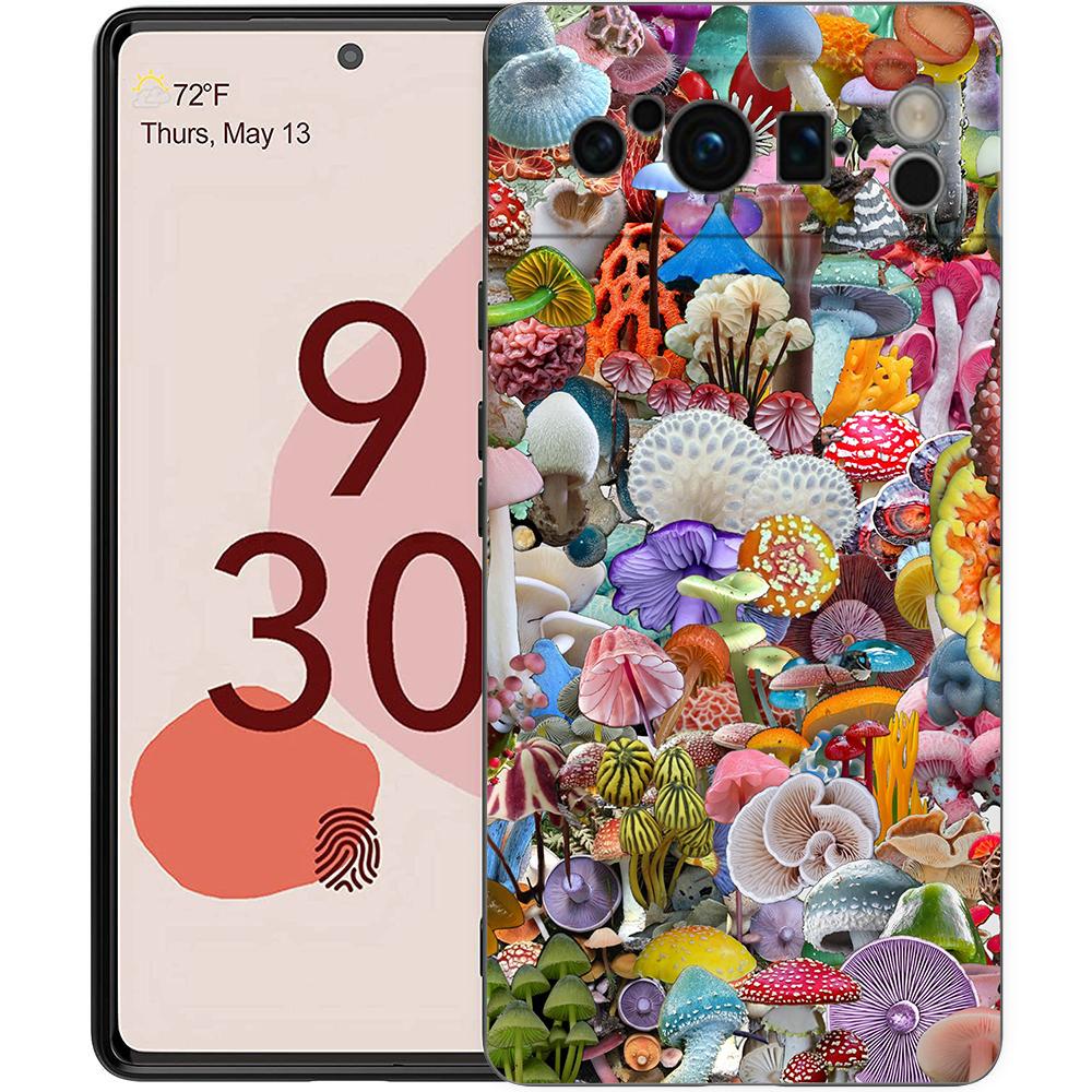 

Colorful Mushroom Phone Case Cover for Google Pixel 9 8 7 6 7A 6A Pro Shockproof Soft TPU 9 Pro XL Shell Capas Fundas Coque Bags Pixel 7 Pro